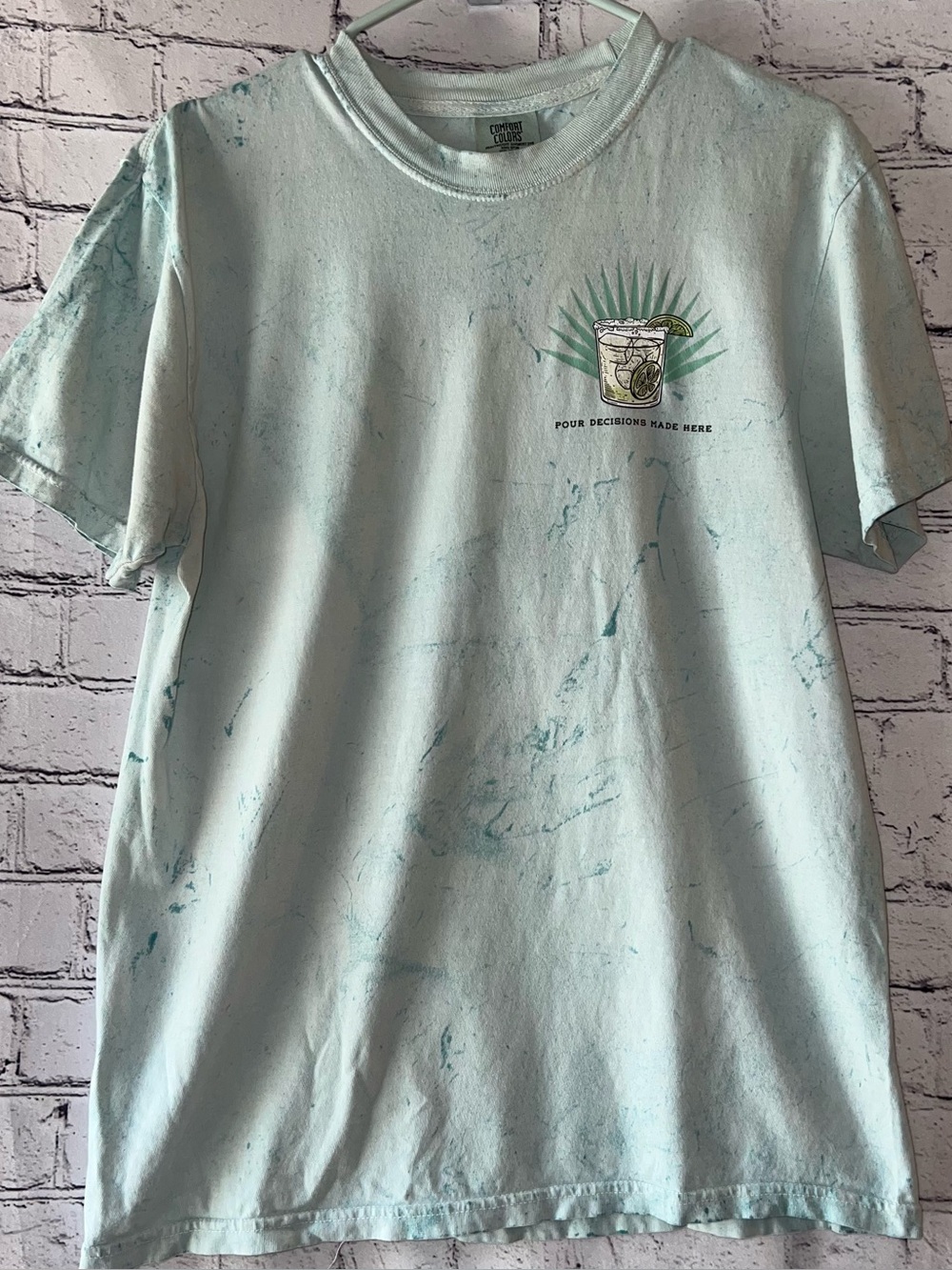 Comfort Colors Tequila Graphic Distressed Cotton Tee Size Medium